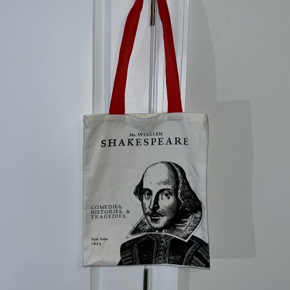 Mr William Shakespeare canvas tote bag Library List Comedies Histories Tragedies